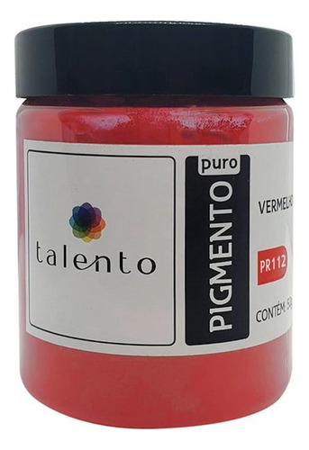 Pigmento Artistico Puro Talento Pr112 Vermelho 50g