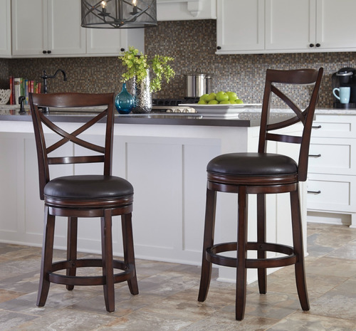 Banco Elegande De Madera Para Barra De Cocina O Mesa