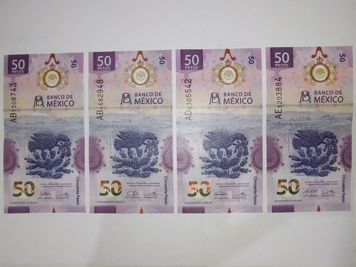 Billetes 50 Pesos Conmemorativos Ab Ad Ae