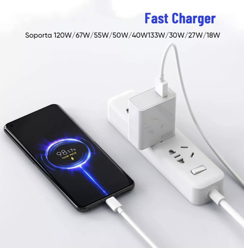 Cargador Genérico 120w Tipo-c Para Smartphones