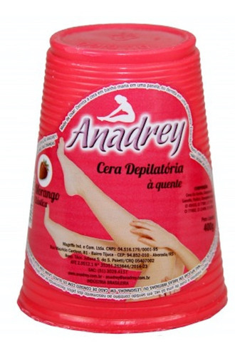 Cera Depilatória Quente Anadrey 400g - Morango