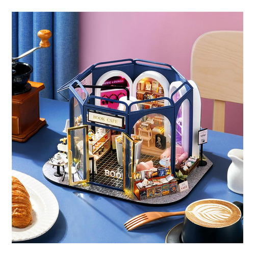 Casa De Muñecas En Miniatura Artesanal De Bricolaje Con