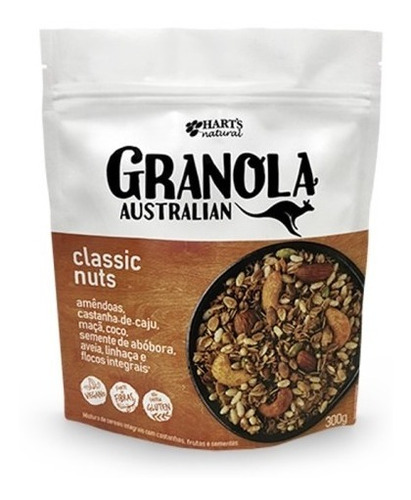 Granola Australian Classic Nuts 300g Hart's Kit 2 Unidades