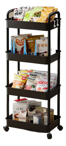 ~ Carrito Organizador Estante Multiusos 4 Niveles Con Ruedas