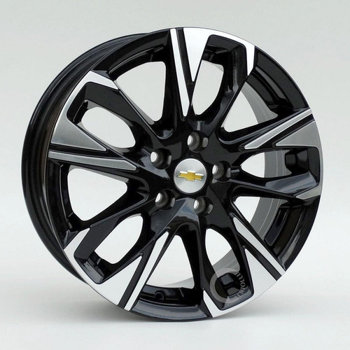 Rodas Chevrolet Cruze Aro 17 5x105 / Jogo + Bicos Cor Preto Com Diamantado