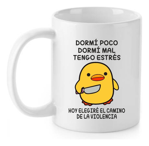 Taza De Cerámica Meme Pollito Camino De La Violencia 