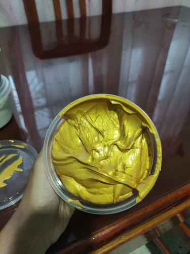 Imagen 4 de 9 de Pintura Plastisol Dorado Oro 18k Serigrafia Estampados