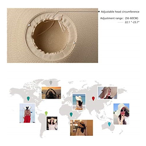 Sombrero Plegable Para Mujer Ala Ancha