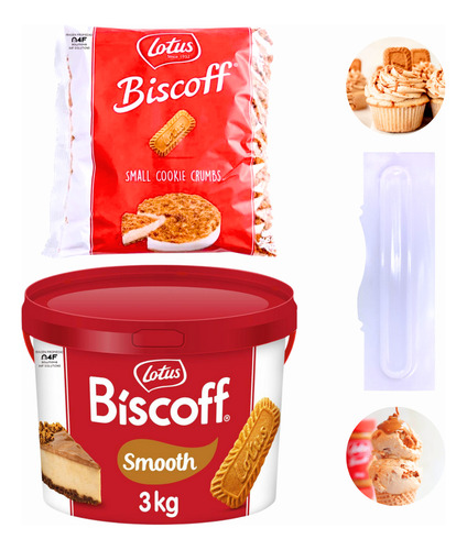 Kit Lotus Crema Untable Smooth3kg Galleta Molida Crumble750g