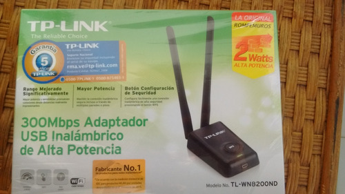 Tp Link Usb Wifi Antena De Alta Potencia 300mbps Rompemuros