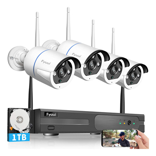 Audio Bidireccional Camara Seguridad Inalambrico 1080p 8 Nvr