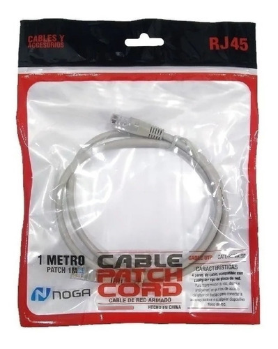 Cable De Red Armado Patch Cord 1 Mts Pc Router Wifi Internet