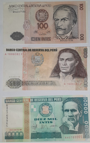 Billetes Peruanos Intis Sin Circular 