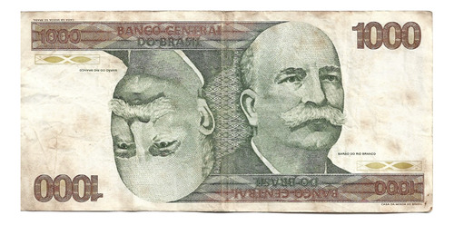 Liquido Billete De Brasil  1000 Cruzeiros 1944 