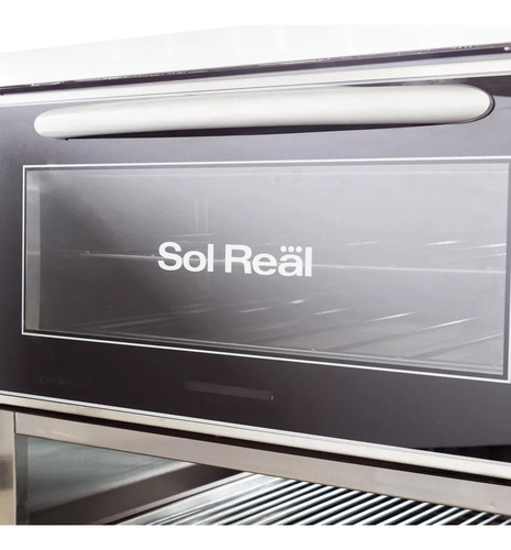 Horno Pizzero 6 Moldes Sol Real Parrilla S/humo Gas Envasado Con Visor