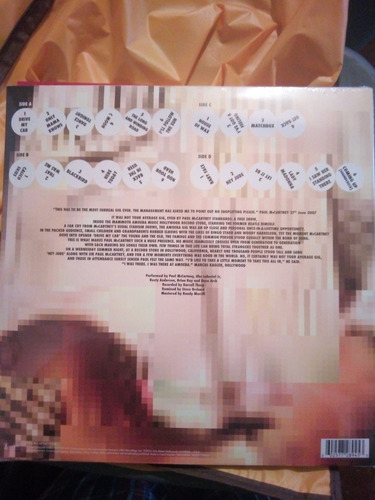Paul Mccartney Amoeba Concert Vinyl (Usado)