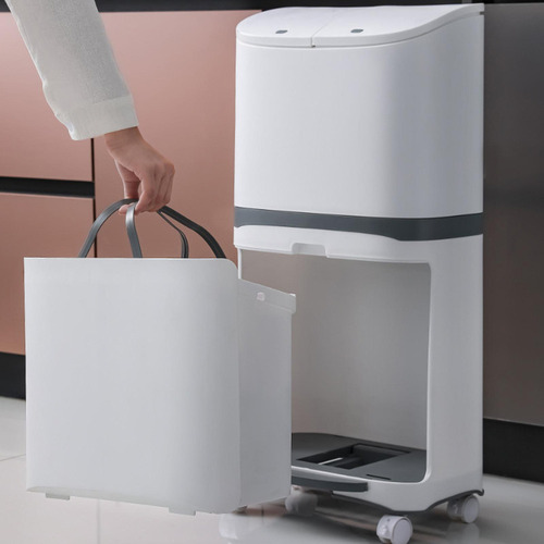 Lj Lixeira De Cozinha, 48l, Grande Capacidade, Com Pedal,