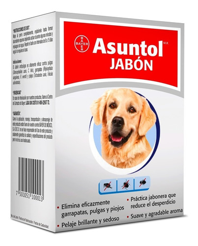 Jabon Asuntol Barra De 100grs.  Antipulgas