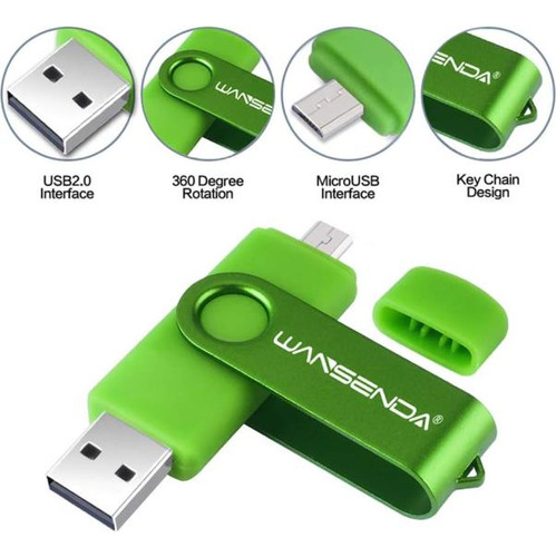 Wansenda Otg Unidad Flash Usb Micro Usb Memory Stick 16gb 32