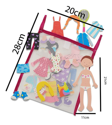 Imagen 4 de 9 de Juguete Agua Bebes Moda Goma Eva Bolsa Red Infantil Niños