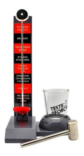 Teste De Força Com Desafios De Bebidas Drinks Com Martelo