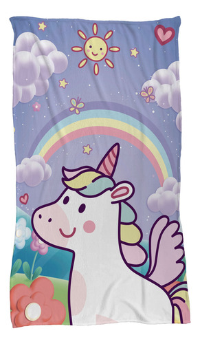 Cobija Matrimonial Diseños De Moda Tiernos Ultrasuave Unicornio 1 Lisa