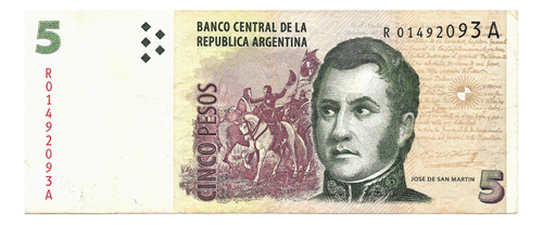 Bottero 3321 Billete De Reposición De 5 Pesos Convertibles