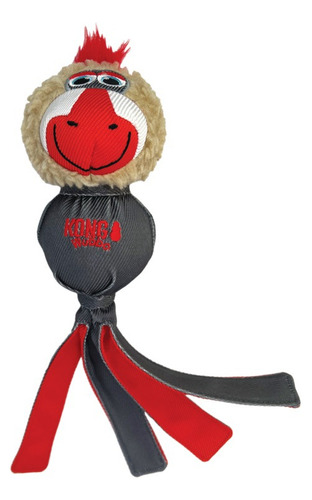 Brinquedo Pelucia Kong Wubba Zoo Macaco Para Cães Grande Cor Cinza