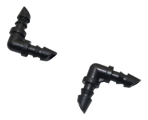 Codo 90° 1/4 Para Microtubo De Riego - 5 Unidades Color Negro