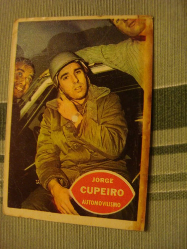 Figurita Tarjetón Futbol Album Golazo 1965 Cupeiro Automovil