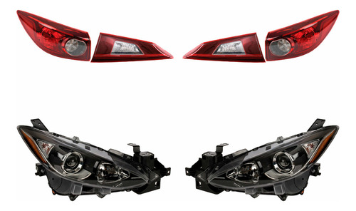 Set Calaveras C/leds , S/leds + Faros Depo Mazda 3 2014-2016