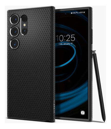 Case Spigen Liquid Air Para Galaxy S24 Ultra 2024 Negro Mate