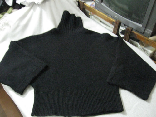 Sweater Cuello Subido De Mujer Gap Talla Xl Color Negro