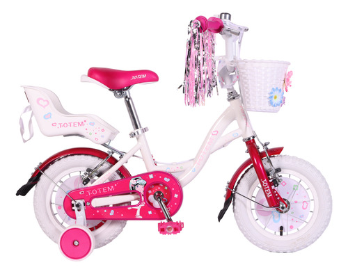 Bicicleta Totem Niña Aro 12 Pretty Girl Color Blanco