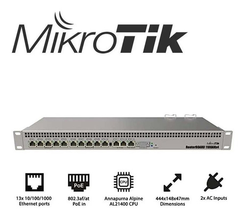 Router Board Mikrotik Dude Edition Rb1100ahx4 13pt Dual Core
