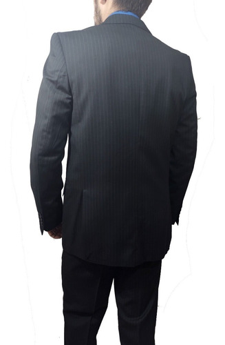 Imagen 5 de 7 de Ambo Traje Hombre Rayado Corte Clásico Liquidación