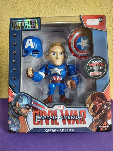 Capitan America Figura Civil War Mcu 100% Die Cast A Meses