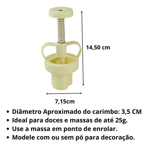 Ejetor Max Para Molde Doce Beijinho Biscuit Forma De Pétalas