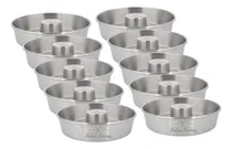 Comprar Jogo 10 Unds Formas Assadeira Bolo Pudim Redonda Tubo N 26