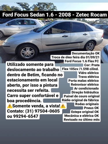 Imagem 8 de 8 de Ford Focus Sedan 2007 1.6 Glx 4p
