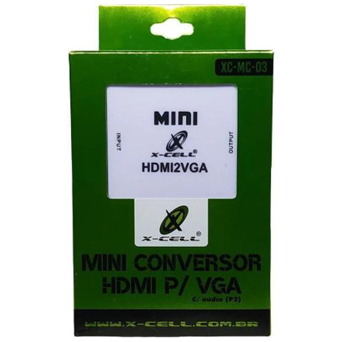 Mini Conversor Hdmi Para Vga Xc-mc-02 X-cell