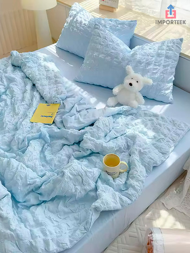 Set 3pz Funda Duvet Edredon Individual Sabana Almohada
