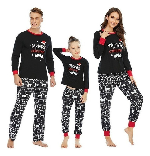 Conjunto De Pijama Navideño Familiar De Papá Noel Para Parej