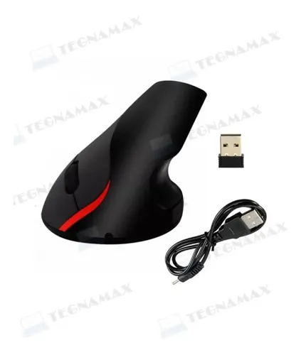 Mouse Vertical 5 D Inalámbrico Ergonómico Recargable Negro