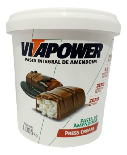 Pasta De Amendoim 1kg Press Cream - Vitapower - Prestigio