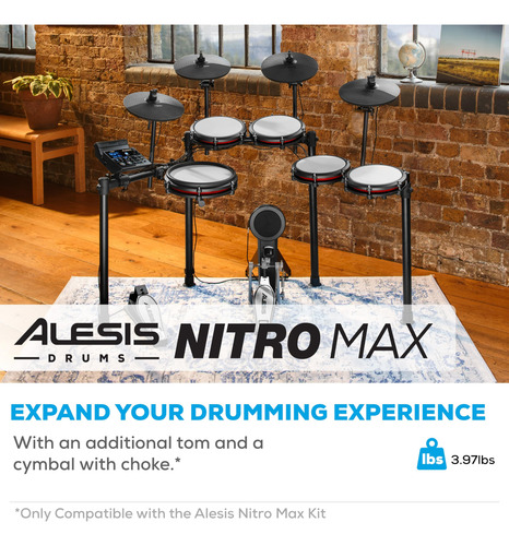 Batería Expansion Alesis Nitro Max Con Mesh Tom Pad Y 10 Cym