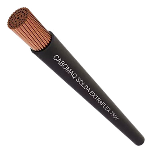 Cabo Solda Extraflex Borracha 16mm - 6 Metros - Cobre 99,9%