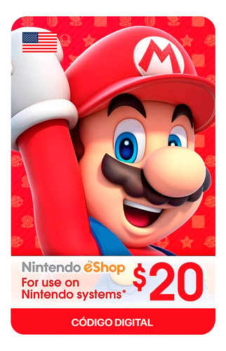 Gift Card Nintendo E-shop $20 Código Digital
