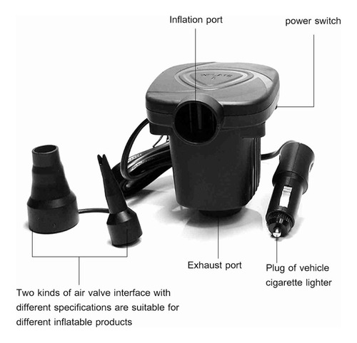 Minibomba De Coche Dc, Eléctrica Portátil, 12 V, Inflado Par