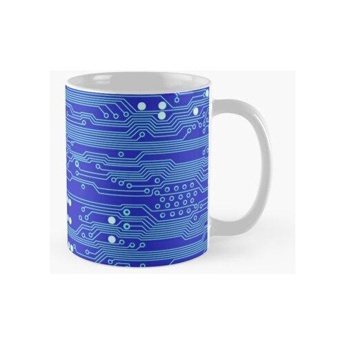 Taza Placa De Circuito Azul Calidad Premium